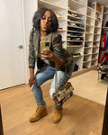 Elegant Women's Camo Print Jacket - Chic Double-Breasted, Long Sleeve Outerwear With Flap Pockets, Polyester, Perfect For Spring-Fall, Cute Jacket Amazon Does Not Sell Lady T Fashions
