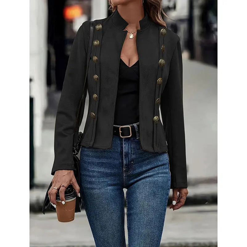 Women's Faux Suede Blazer - Long Sleeve Notch Lapel Open Front Jacket, Casual Business Office Blazer Lady T Fashions