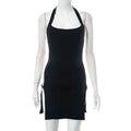 Backless Hollow-out Halter Women's Tight Dress Lady T Fashions