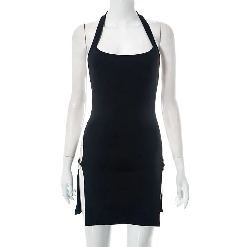 Backless Hollow-out Halter Women's Tight Dress Lady T Fashions
