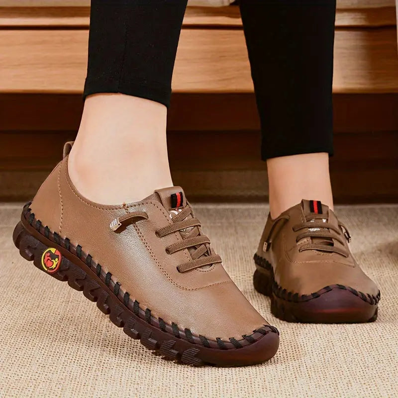 Comfortable Chic - Women's Oxfords - Handmade, Breathable, Lightweight, Non Slip, Lace Up, Slip On, Soft Insoles, Easy Walking Shoes for Everyday Wear Lady T Fashions