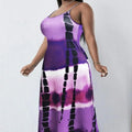 Ladies' New Summer Vacation Casual Style Gradient Purple Sexy Suspender Dress Lady T Fashions