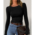Women Long Sleeve T Shirts Crewneck Slim Fit Tops Going Out Fall Fashion Basic Tee Lady T Fashions