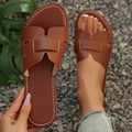 Plus Size Open Toe Flat Cool Women's Slippers Lady T Fashions