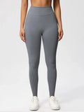 Sexy High Elastic Women's Solid Tights High Waist Workout Yoga Leggings, Scrunch Butt Lifting Elastic Pants, Tummy Control Butt Lifting Workout Yoga Athletic Pants Lady T Fashions