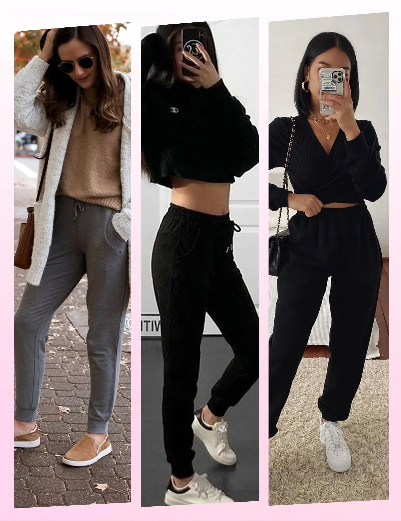 Sweatpants - Cropped New 3 Pairs Of Black Lady T Fashions