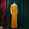 Women's Sexy Off-shoulder Pleated European And American Style Dress Lady T Fashions