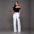Double breasted flared pants Lady T Fashions