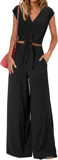 High Waist Slim-fit Wide-legged Pants Suit Lady T Fashions