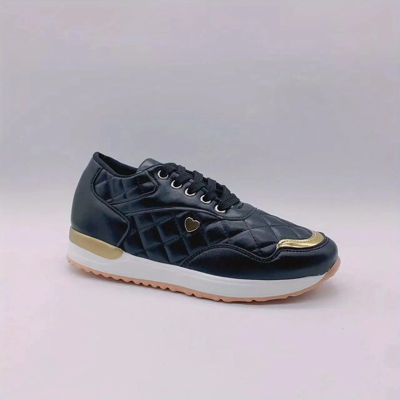 Women's Casual Sports Shoes, Fashion & Versatile Quilted Low Top Sneakers, Outdoor Non Slip Shoes Lady T Fashions