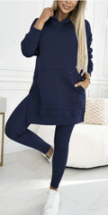 Sports Casual Hooded Sweater Thickened Underwear Leggings Two-piece Suit Lady T Fashions