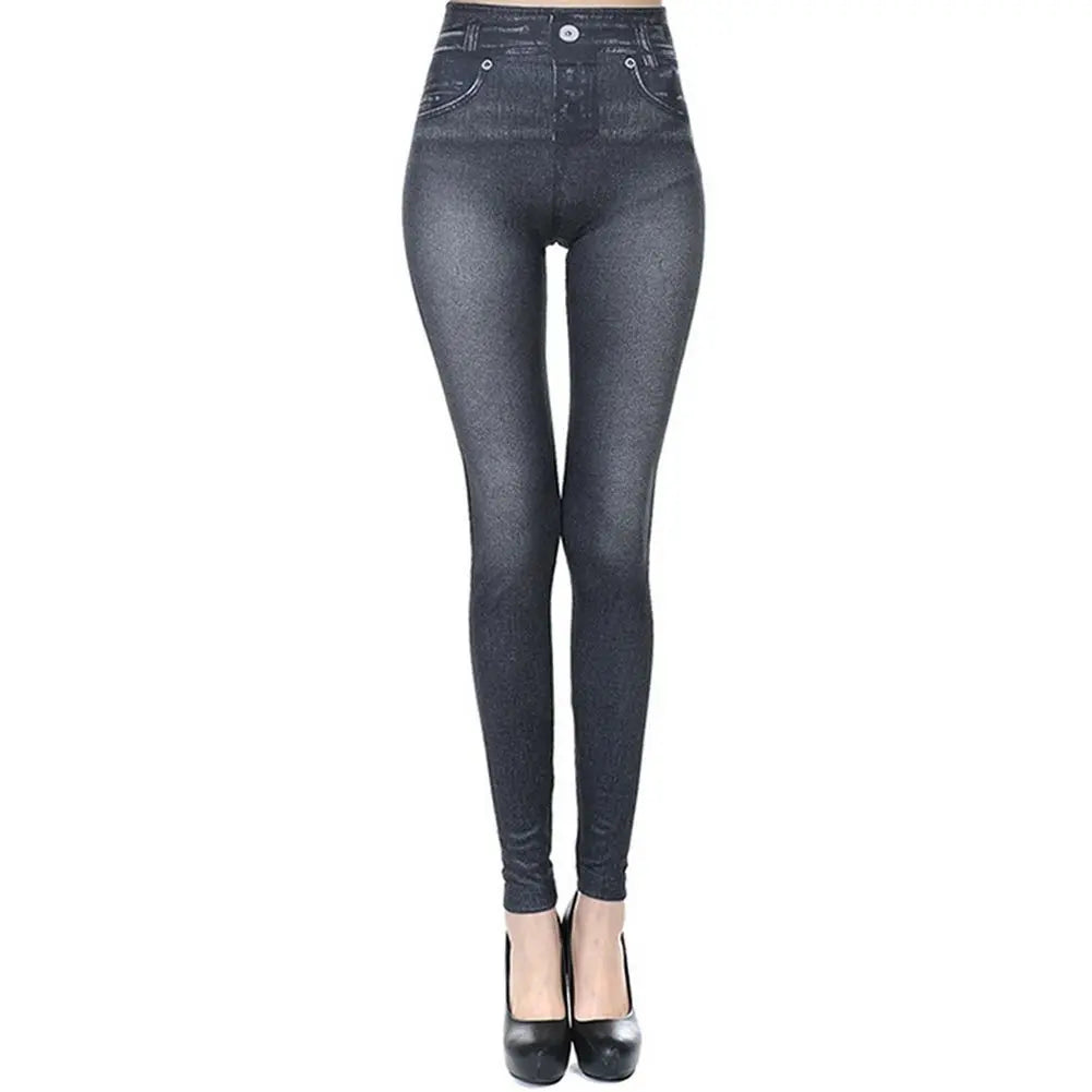 High Waisted Jeggings - Denim Leggings Lady T Fashions