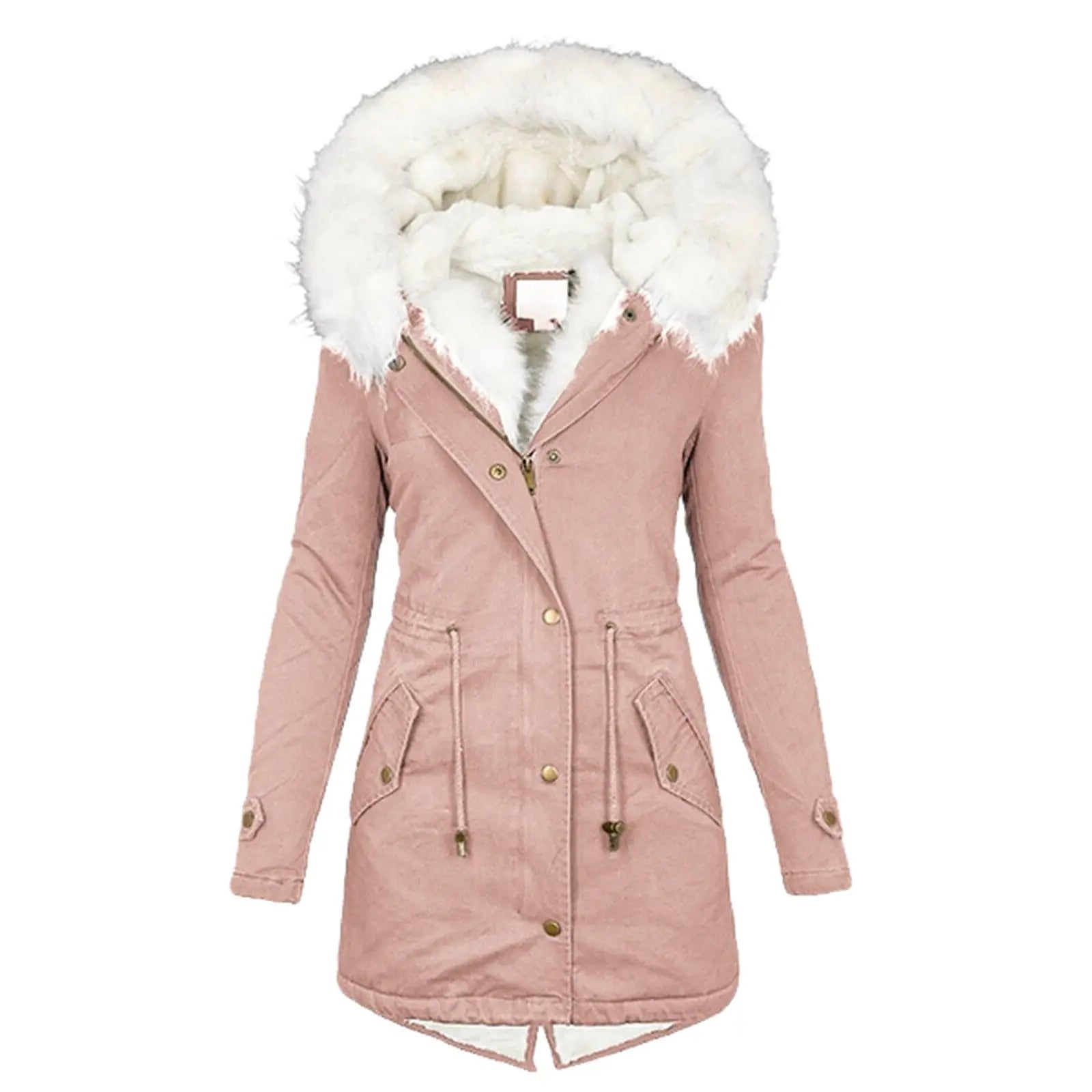 Women's cotton padded jacket with white collar Lady T Fashions