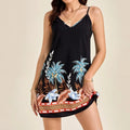 Tropical Camouflage Print Dress Women Lady T Fashions
