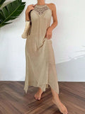 Swim Women Summer Holiday Hollow Out Dress With Halter Neck Lady T Fashions