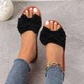 Women's Cute Platform Beach Bow Flat Slippers Lady T Fashions