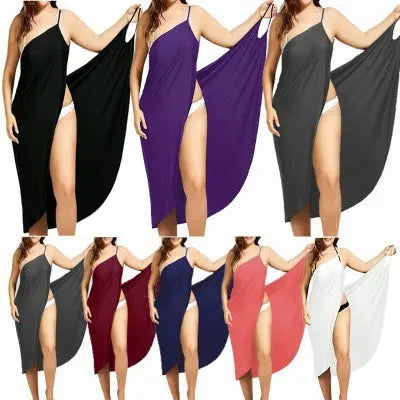 Plus size suspenders beach skirt Lady T Fashions