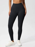 Sexy High Elastic Women's Solid Tights High Waist Workout Yoga Leggings, Scrunch Butt Lifting Elastic Pants, Tummy Control Butt Lifting Workout Yoga Athletic Pants Lady T Fashions
