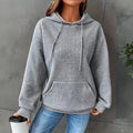Women's Loose Fitting Hooded Long Sleeved Sweatshirt Lady T Fashions