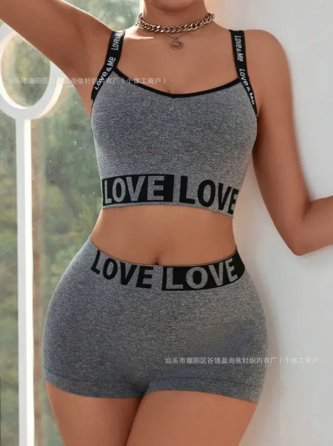 LOVE Letter Waist Head Camisole Women's Boyshorts Lady T Fashions