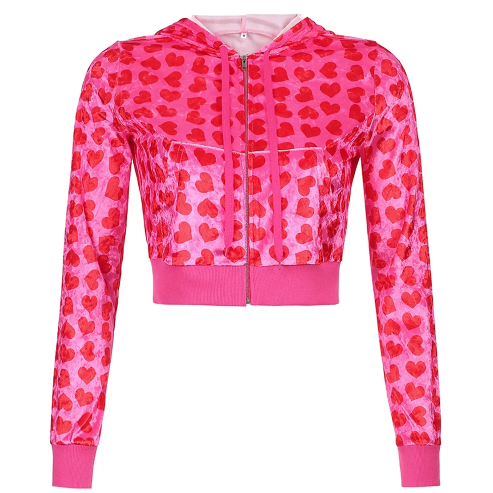 Velvet Love Printed Hooded Sweater Fashion Suit Women Lady T Fashions