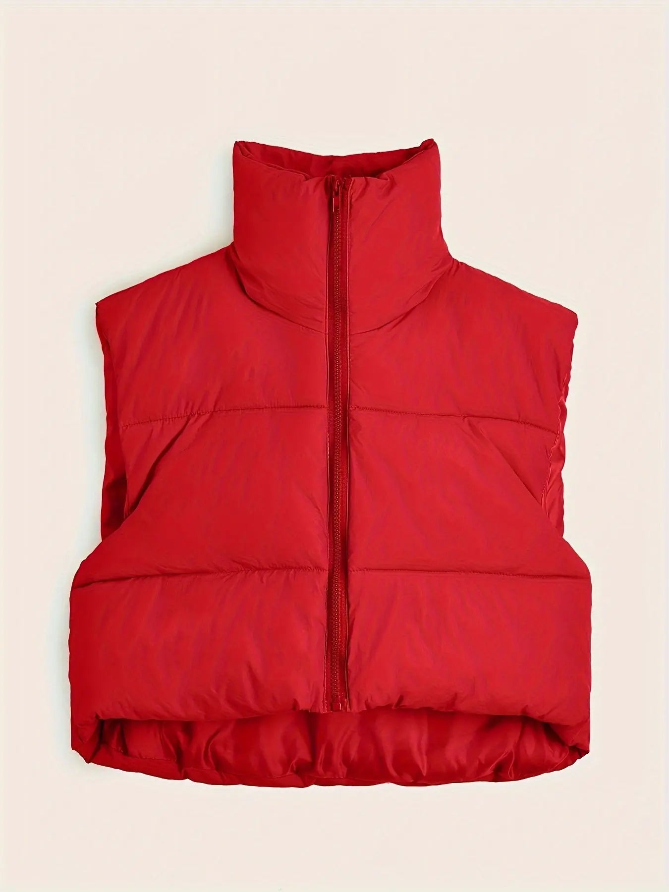 Women'S Sleeveless Vest - Vibrant Pink Slim-Fit Alternative Coat with Drawstring Hood, Zipper Front & Pockets for Fall/Winter Casual Wear, Casual Winter Wear | High Neckline Vest | Zippered Jacket Lady T Fashions