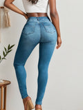 Four Season Versatile Tight Jeans, High Elasticity Slim Fit Comfortable And Fashionable, Classic Solid Color Design, Suitable For Both Casual And Formal Wear, Women's Jeans And Clothing Lady T Fashions