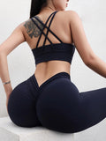 High Waist Yoga Pants For Women, Seamless, Scrunch Butt, Elastic, Ultra-Soft Comfort Fit, Solid Color Sports Leggings Lady T Fashions