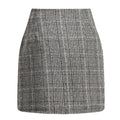 Women's High Waist Plaid Tight Pencil Wool Mini Skirt Lady T Fashions
