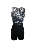 Ladies' Printed One-piece Cross Fashion Jumpsuit Lady T Fashions