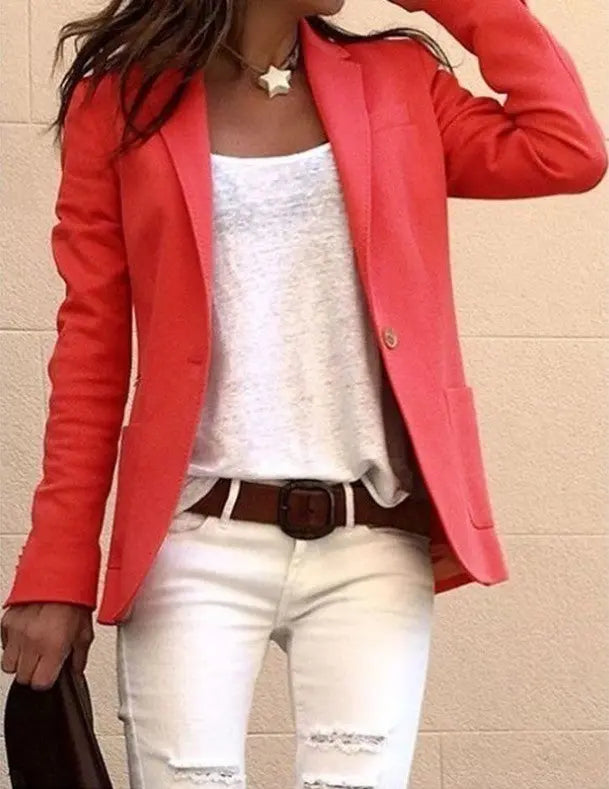 Candy-colored long-sleeved suit Lady T Fashions