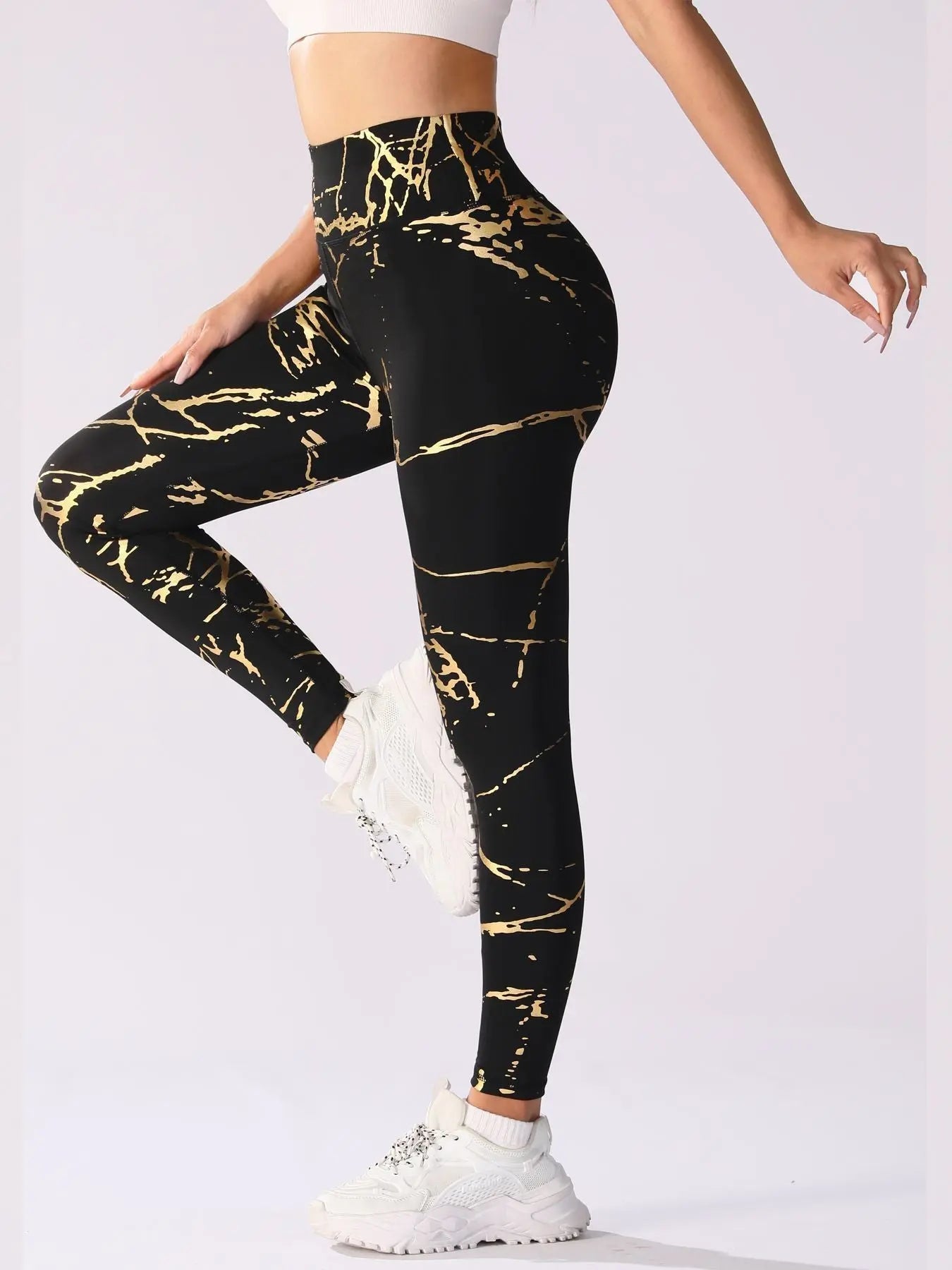 Bronzing Yoga Pants Women's High Waist Hip Lift Sun Protection Lady T Fashions