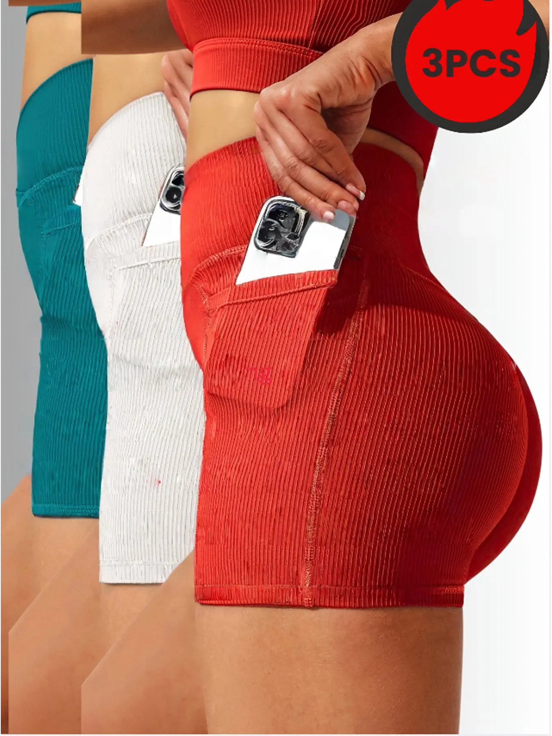 3 Pack Seamless Yoga Shorts - High Waisted Tummy Control, Quick Dry For Gym & Running Lady T Fashions