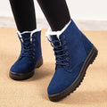 [Winter Snow Boots] Slip-Resistant & Plush Lined Women's Winter Snow Boots | PU Sole, Lace-Up Closure, Cushioned Insole - Cold Weather Boots for Everyday & Formal Outfits - Extended Sizes up to US Women's 44 (EU 43) - Black B Lady T Fashions