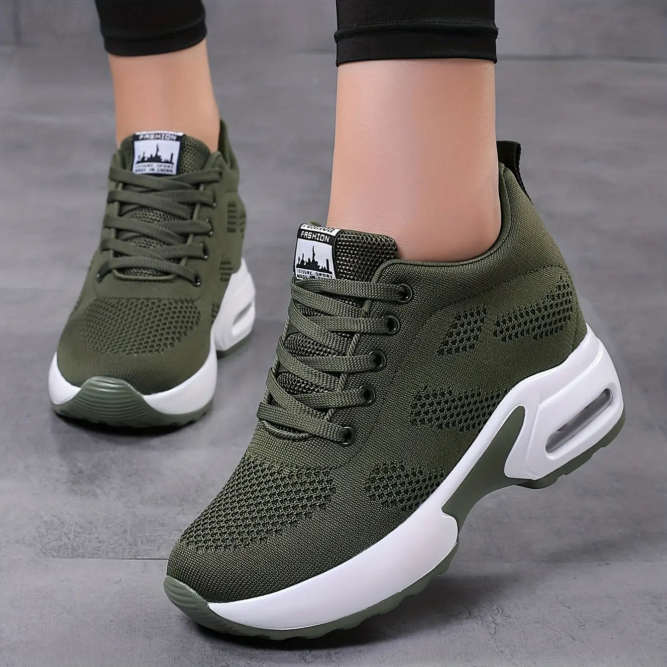 Stylish Women's Low-Top Mesh Sneakers - Air Cushioned, Breathable, Lace-Up Casual Shoes - Ideal for Spring Lady T Fashions