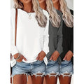 3 Pack Womens Plus Size Long Sleeve Shirts Crew Neck Basic Tee Tops Loose Fit Fall Outfits For Women 1X-5X Lady T Fashions