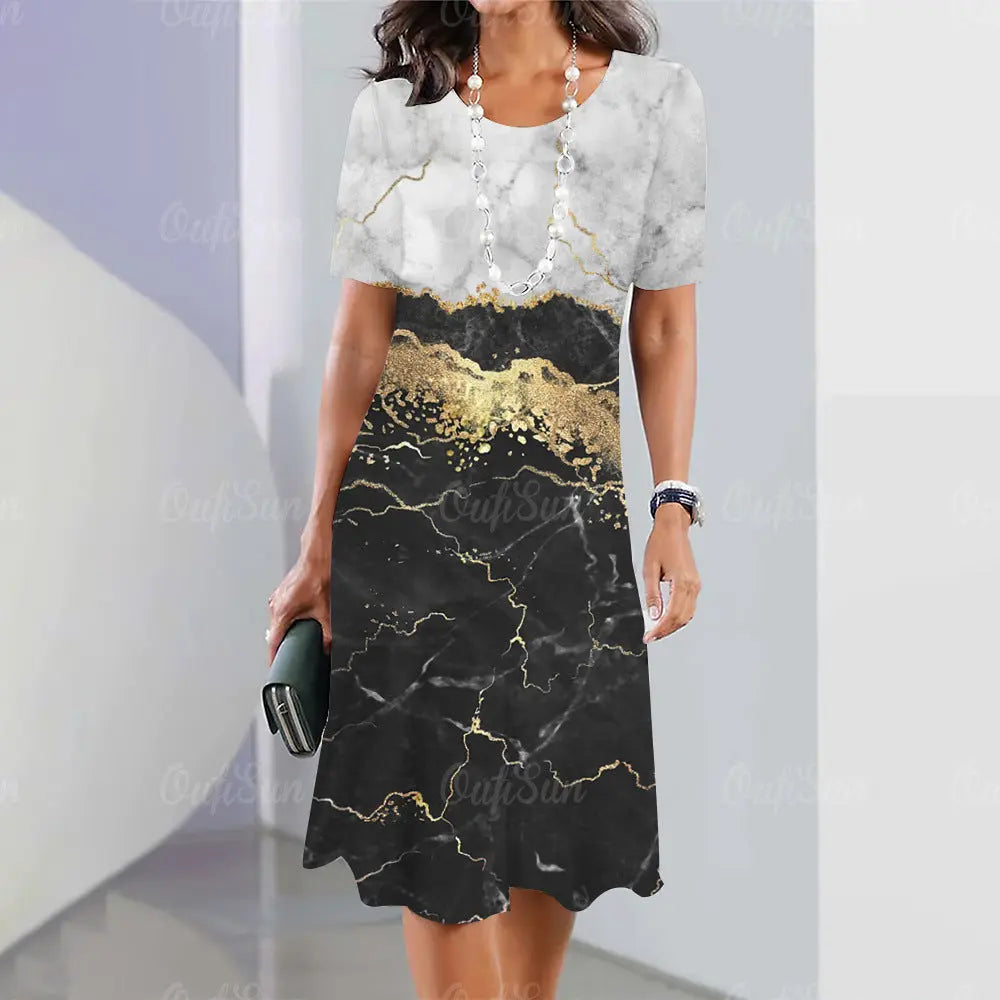 Women's Graphic Printing Elegant And Beautiful Mini Skirt Lady T Fashions