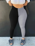 Plus Size New Fashion Tight Casual Bottoming Solid Color Women's Trousers Lady T Fashions