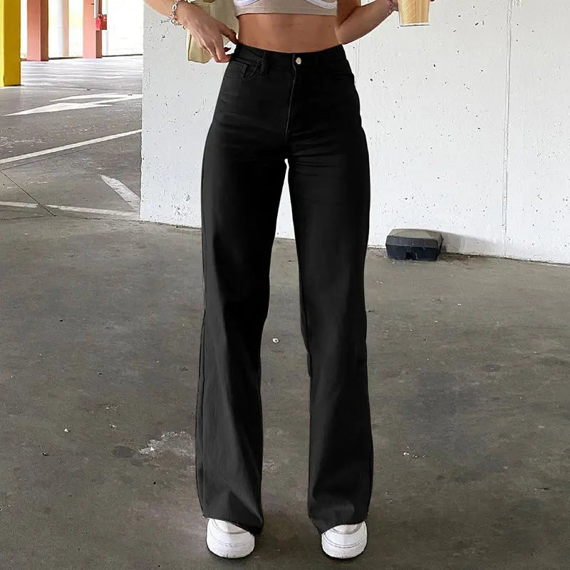 Spice Girl Style High Waist Slim Jeans Bell Bottoms Lady T Fashions