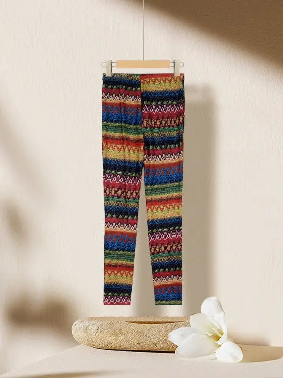 Women's Printed Warm And Tight Waist Pants, Trendy Leggings, Long And Cute Leggings Lady T Fashions