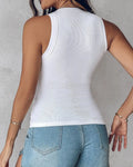 Round Neck Vest With Bra Summer Solid Color Bottom Sleeveless Top Womens Clothing Lady T Fashions