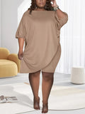 Plus Size Women 2 Piece Outfits Tracksuits Short Sleeve Slant Tops Bodycon Shorts Sets Lady T Fashions