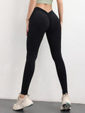 High Waist Yoga Pants For Women, Seamless, Scrunch Butt, Elastic, Ultra-Soft Comfort Fit, Solid Color Sports Leggings Lady T Fashions