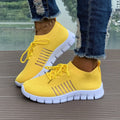 Women's Mesh Breathable Running Shoes, Solid Color Lace Up Front Summer Walking Shoes, Flying Woven Casual Sneakers Lady T Fashions