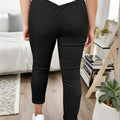 Women's Solid Color Casual Pants - Stretchy Waist With Drawstring Comfortable Lounge Pants Lady T Fashions