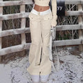 High Street Hot Girl Straight Slimming Casual Pants Wide Leg Trousers Lady T Fashions