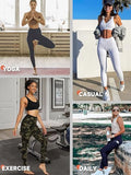 Leggings - Cropped High-waisted Printed Yellow Camouflage Lady T Fashions