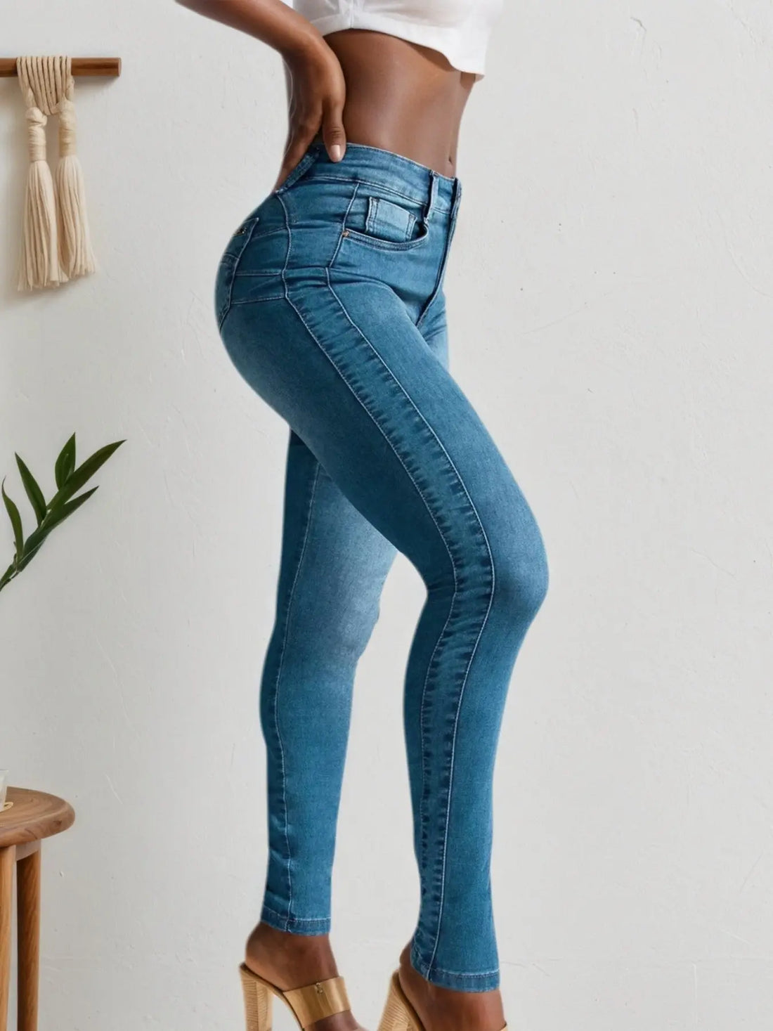 Four Season Versatile Tight Jeans, High Elasticity Slim Fit Comfortable And Fashionable, Classic Solid Color Design, Suitable For Both Casual And Formal Wear, Women's Jeans And Clothing Lady T Fashions