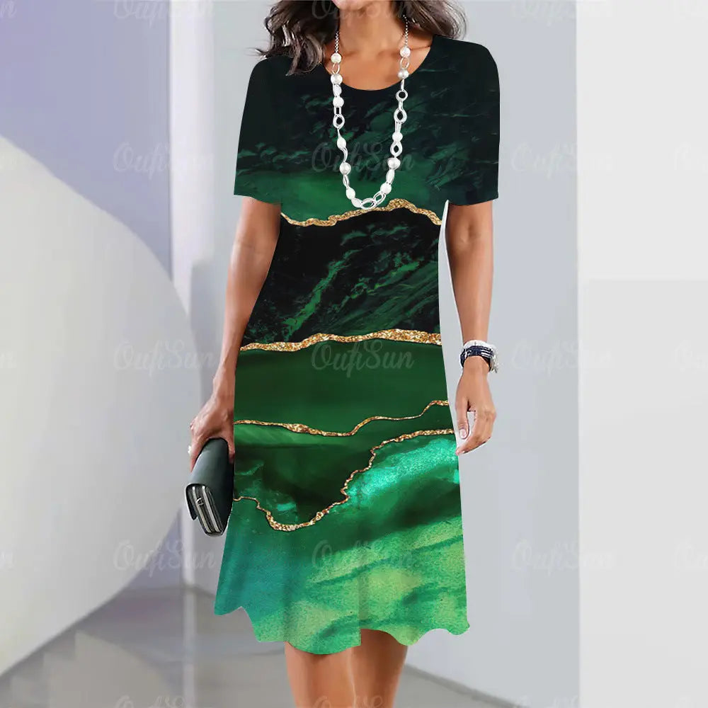 Women's Graphic Printing Elegant And Beautiful Mini Skirt Lady T Fashions