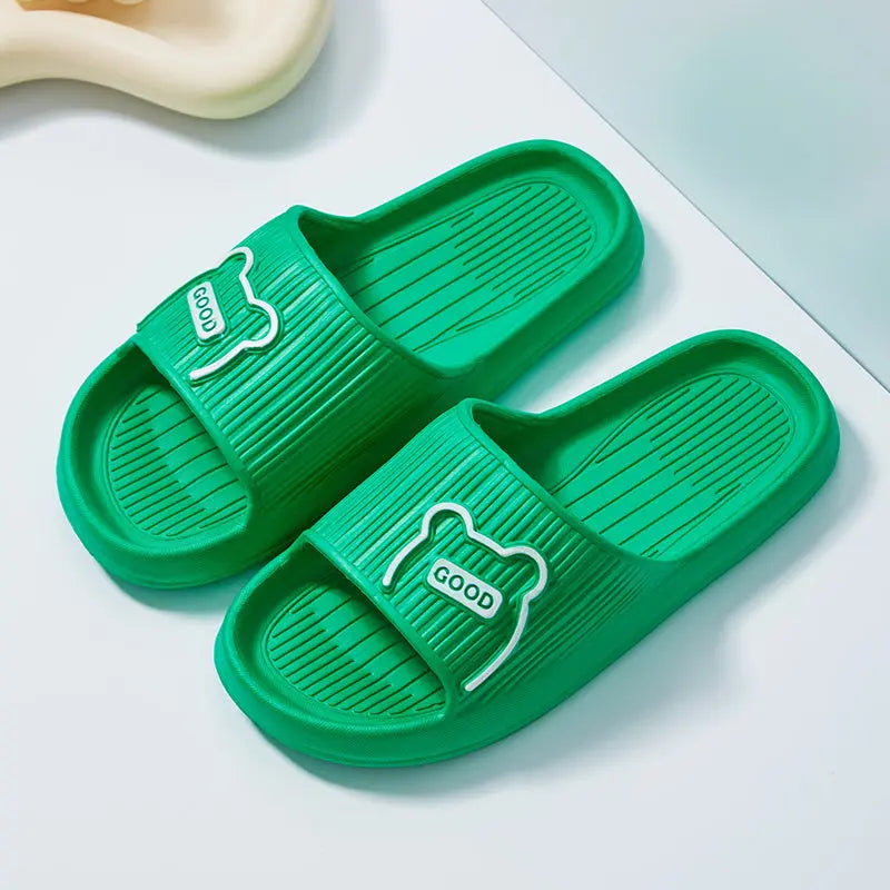 Stylish Striped Women’s Slippers - Open Toe, Comfortable & Non-Slip Indoor Shoes for All Seasons Lady T Fashions
